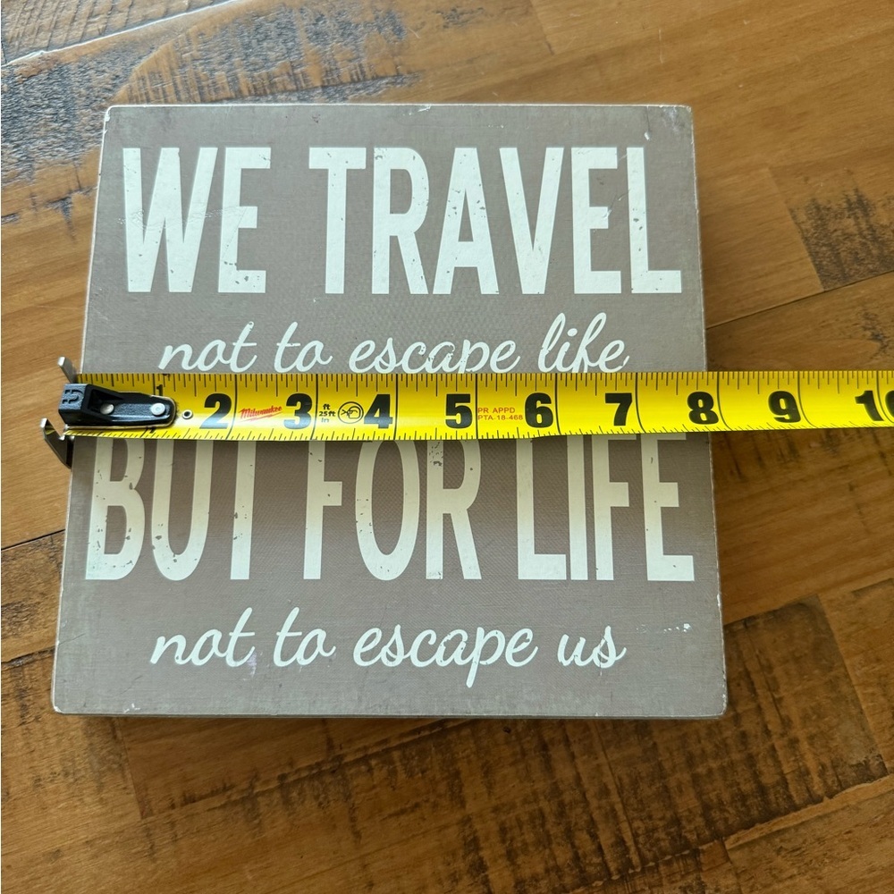 Travel Quote Gray Inspirational Sign Plaque Wall Home Decor - Picture 5 of 7
